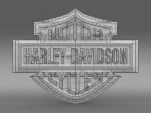 harleydavidson 3d logo 3D Model