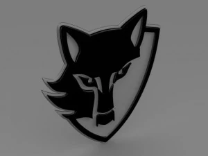 e wolf logo 3D Model