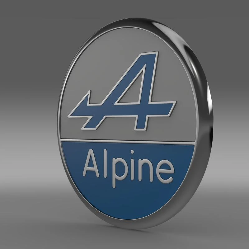 alpine logo 3D Model .c4d .max .obj .3ds .fbx .stl .blend 