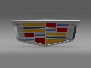 cadillac 2014 logo Model 3D