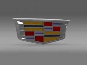 cadillac 2014 logo Model 3D