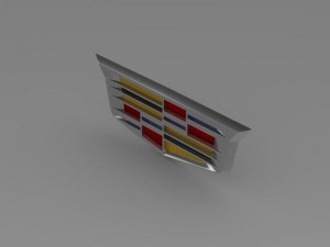 cadillac 2014 logo Model 3D