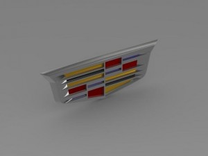 cadillac 2014 logo Model 3D