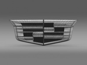 cadillac 2014 logo Model 3D