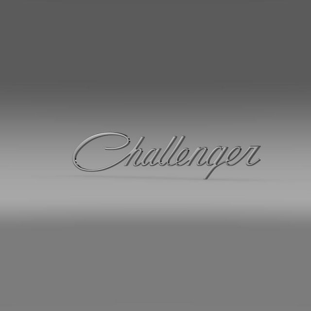 challenger logo Modelo 3D .c4d .max .obj .3ds .fbx .stl .blend 