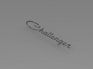 challenger logo Modelo 3D