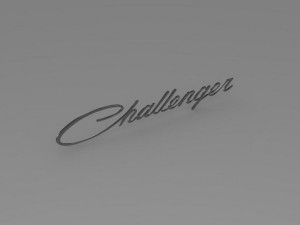 challenger logo Modelo 3D