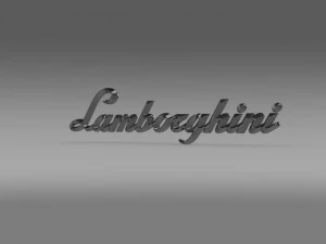 logo z napisem lamborghini Model 3D