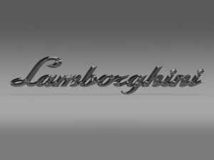 lamborghini lettering logo 3D-Modell