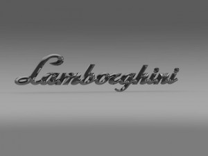 lamborghini lettering logo 3D-Modell