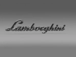 lamborghini lettering logo 3D Model