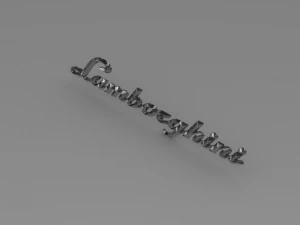 lamborghini lettering logo 3D Model