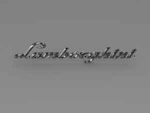 lamborghini lettering logo 3D-Modell
