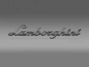 lamborghini lettering logo 3D-Modell