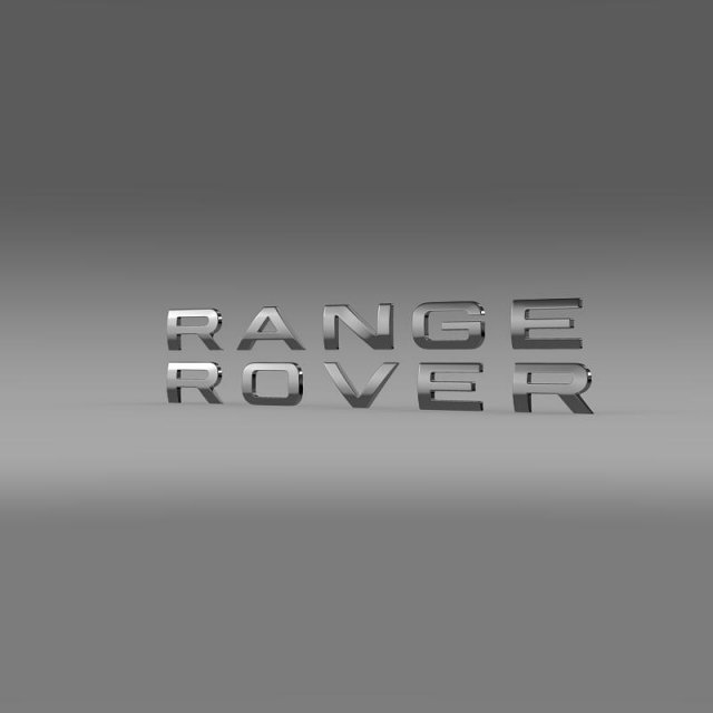 range rover lettering logo 3D Model .c4d .max .obj .3ds .fbx .stl .blend 