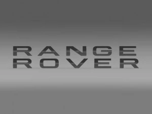 range rover lettering logo 3D Model