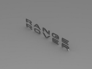 range rover lettering logo 3D Model