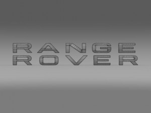 range rover lettering logo 3D Model