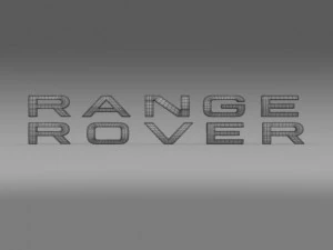 range rover lettering logo 3D Model