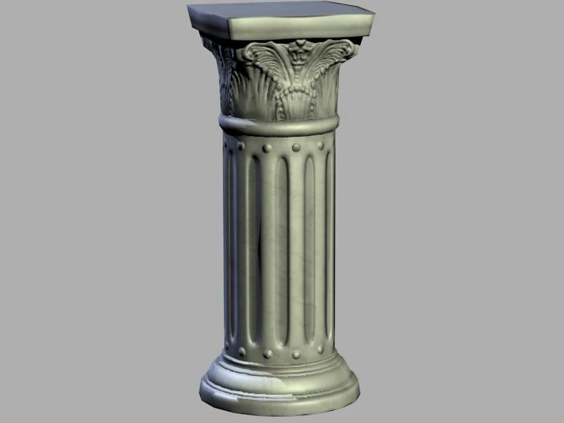 pedestal low poly with normal map 3D Model .c4d .max .obj .3ds .fbx .stl .blend 
