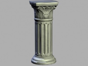 pedestal low poly with normal map 3D Модель
