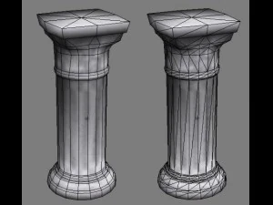 pedestal low poly with normal map 3D Model