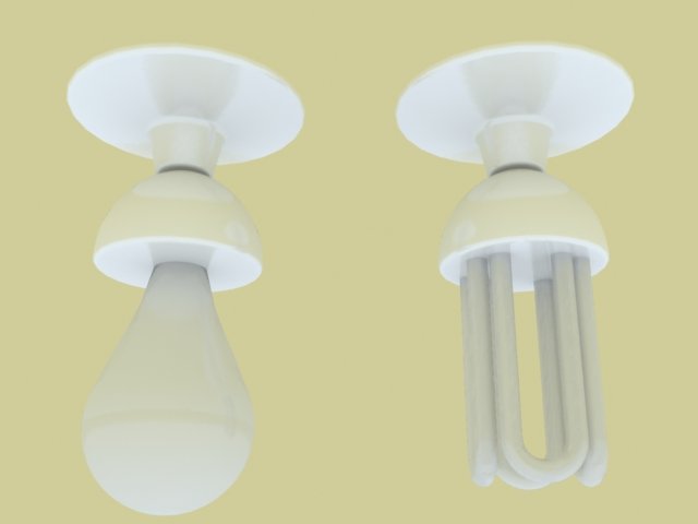 fluorescent bulb light Modelo 3D .c4d .max .obj .3ds .fbx .stl .blend 