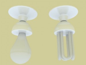 fluorescent bulb light Model 3D