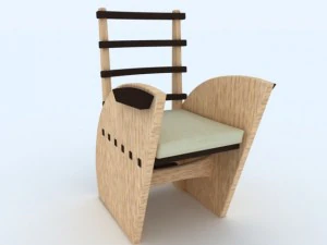 cadeira moderna max c4d 3ds Modelo 3D