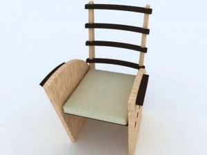 modern chair max c4d 3ds 3D Model