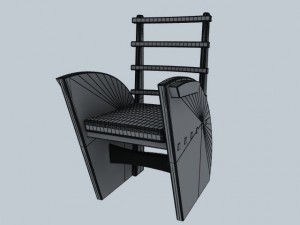 modern chair max c4d 3ds Modèle 3D