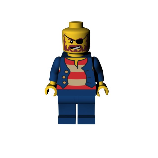 lego pirate 3D Model .c4d .max .obj .3ds .fbx .stl .blend 