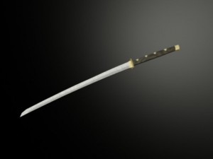 low poly katana 3D Model