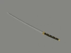 low poly katana 3D Model