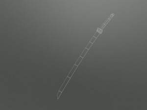 low poly katana 3D मॉडल