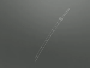 low poly katana 3D Model