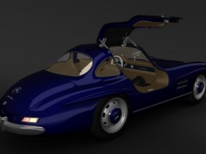 mercedes benz 300sl gullwing 3D Model