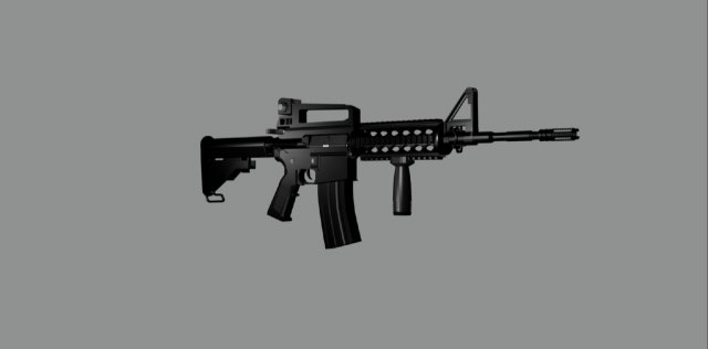 m4 carbine 3D 모델 .c4d .max .obj .3ds .fbx .stl .blend