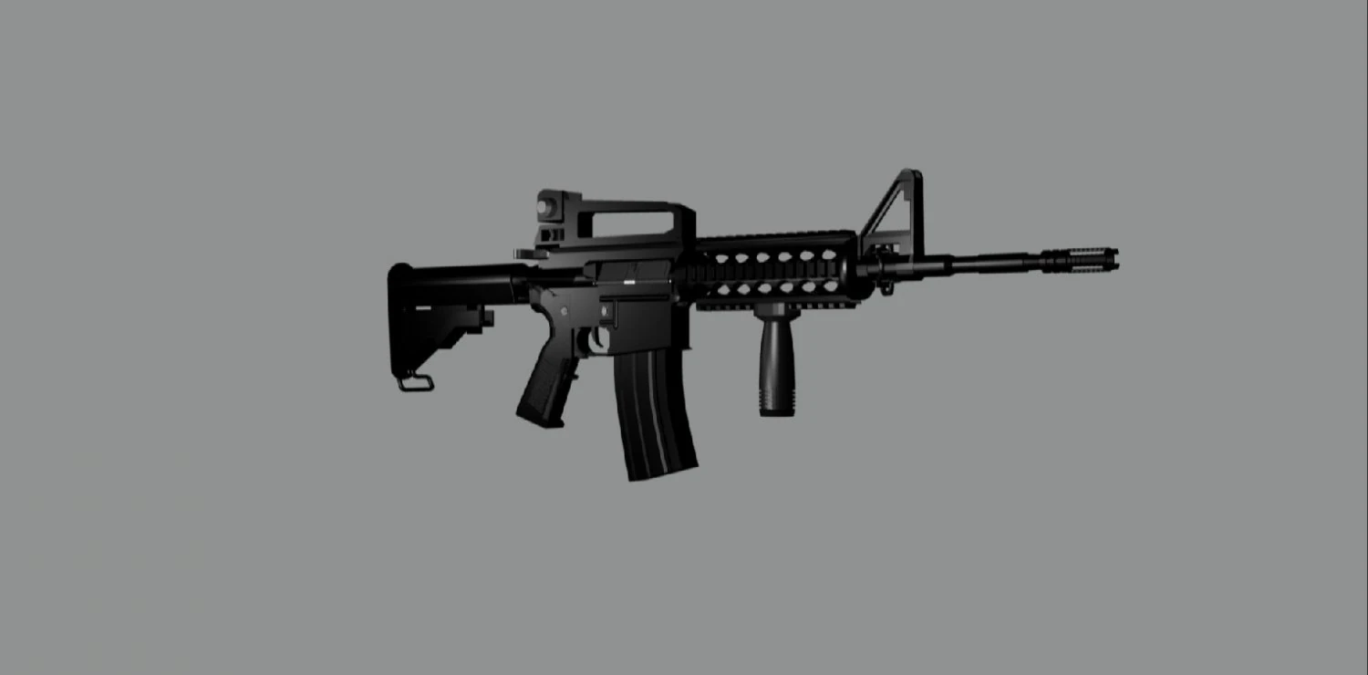 m4 carbine 3D Model .c4d .max .obj .3ds .fbx .stl .blend 