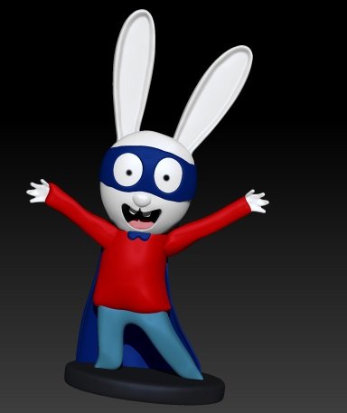 simon rabbit 3D 模型 .c4d .max .obj .3ds .fbx .stl .blend