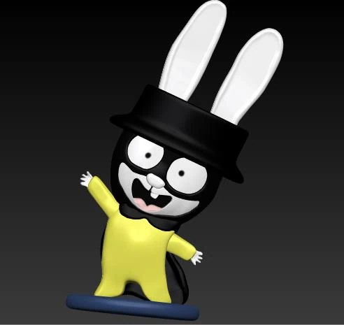 gaspar rabbit 3D Print Model .c4d .max .obj .3ds .fbx .stl .blend 
