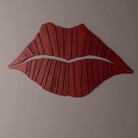 lip wall art Modello 3D .c4d .max .obj .3ds .fbx .stl .blend