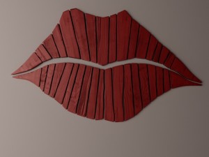 lip wall art Modello 3D
