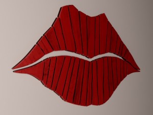 lip wall art Modello 3D