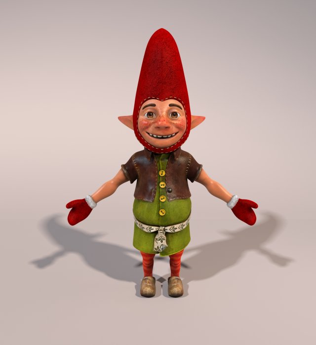 christmas elf Model 3D .c4d .max .obj .3ds .fbx .stl .blend 