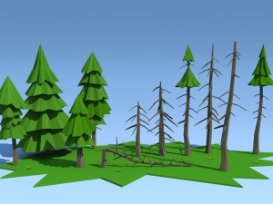 trees pack Modello 3D
