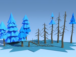 trees pack Modello 3D