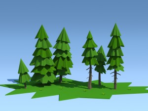 trees pack Modello 3D