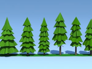trees pack Modello 3D