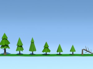 trees pack Modello 3D